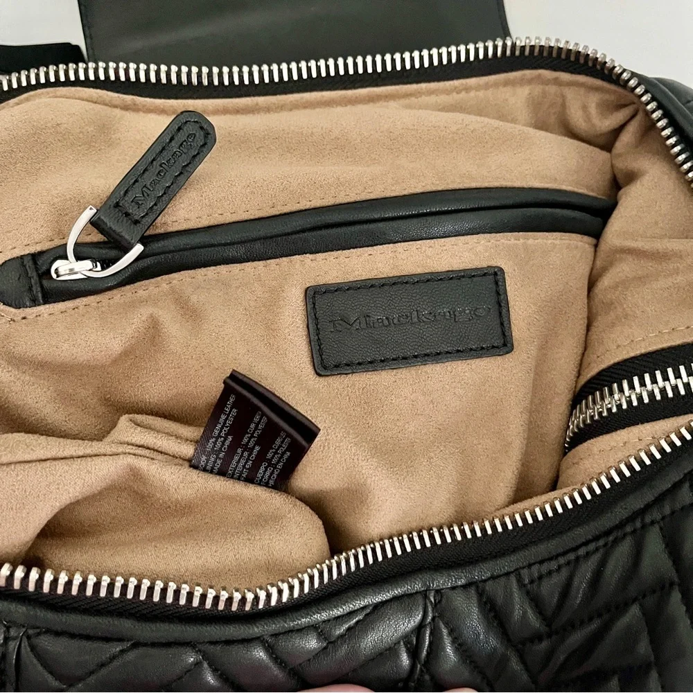 Mackage Black Quilted Leather ‘Dara’ Oversized Moto Hobo Bag